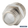 Ниппель переходной 1/2" х 3/8" , НР-НР, никелированный Alato