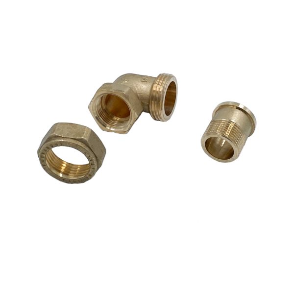 Сгон-американка угловой НВ ELSEN Metalit, 3/4", латунь, плоское уплотнение
