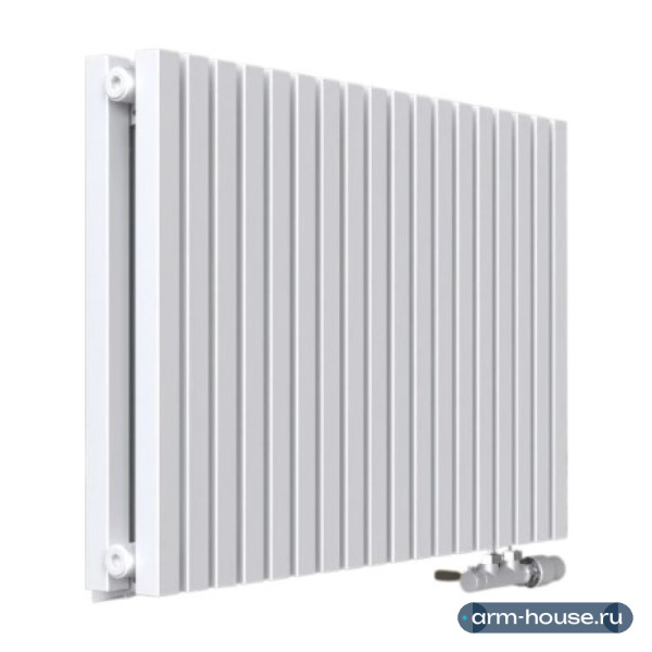 Радиатор трубчатый КЗТО QUADRUM 30 V 2 1250-4 U, настенное исполнение, подключение нижнее унив. (прав/лев) без термоклапана, RAL 9016