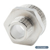 Ниппель переходной 1/2" х 1/4" , НР-НР, никелированный Alato