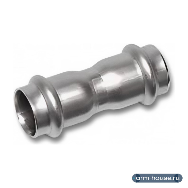 Муфта соединительная SANHA NiroPress, Dn 18, нержавеющая сталь AISI 316L, ВПр-ВПр