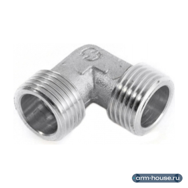 Угольник Stout 1" НР/НР с наружной резьбой никелированный латунный SFT-0010-000001
