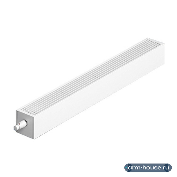 Конвектор напольный Varmann MiniKon Comfort 85х230х1100 мм, нижнее подключение, с алюминиевой решеткой, со встроенным вентилем, с ножками