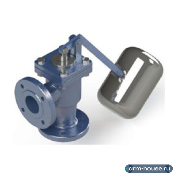Кран Tecofi Tecofi поплавковый рычажный угловой фланцевый DN 150 PN16, корпус чугун, поплавок нерж сталь