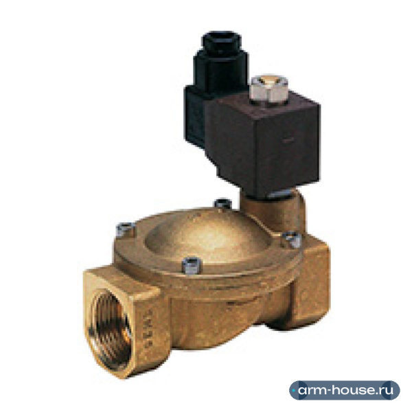Клапан Tecofi мембранный соленоидный муфтовый, нормально открытый, 1/2", 230VAC, корпус латунь, уплотнение нитрил