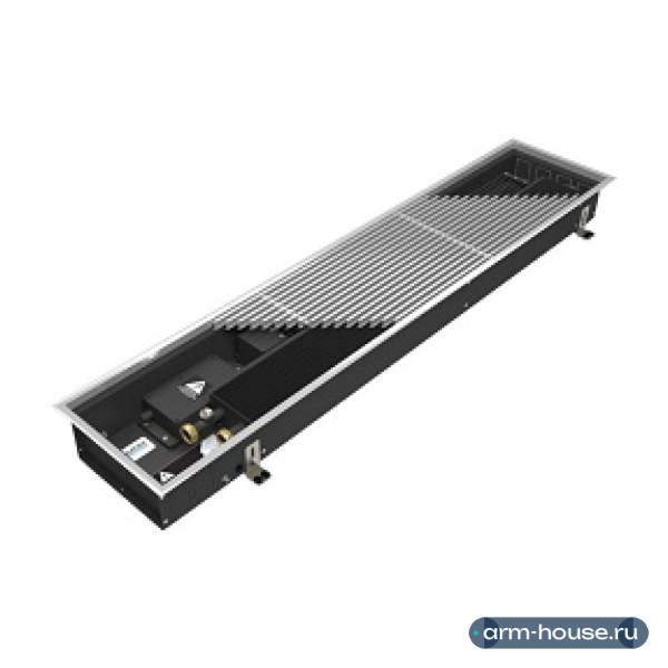 Конвектор внутрипольный Varmann Qtherm 230х110х1750 мм, U-профиль, с принудительной конвекцией, с алюминиевой решеткой