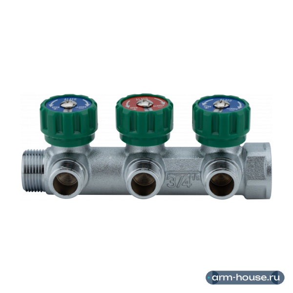 Регулирующий коллектор Alato 3/4" x 1/2", 3 выхода