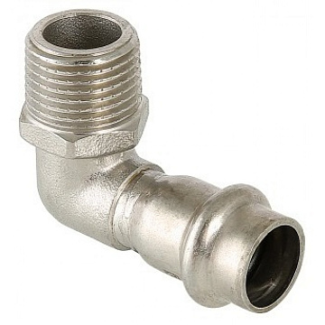 Угольник пресс Valtec 22х1/2" НР 90° (пресс-фитинги из нерж. стали серии VTi.953.I)