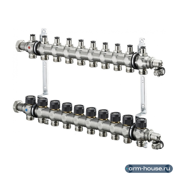 Коллектор Oventrop Multidis SF 1" 10хG 3/4 1406560(1404560) (десять контуров) с вентильными вставками