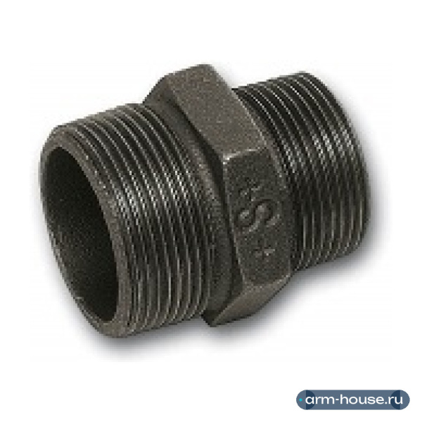 Ниппель двойной редукционный SANHA, 1 1/2" x 3/4", чугун, 245#