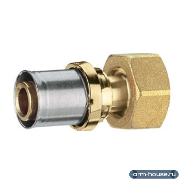 Муфта с накидной гайкой Giacomini RM179SP, 1" x 32x3, латунь, с плоским кольцом