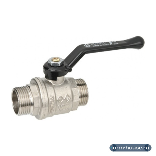Кран шаровый Bugatti Oregon 325 1/2" НР/НР полнопроходной ручка-рычаг