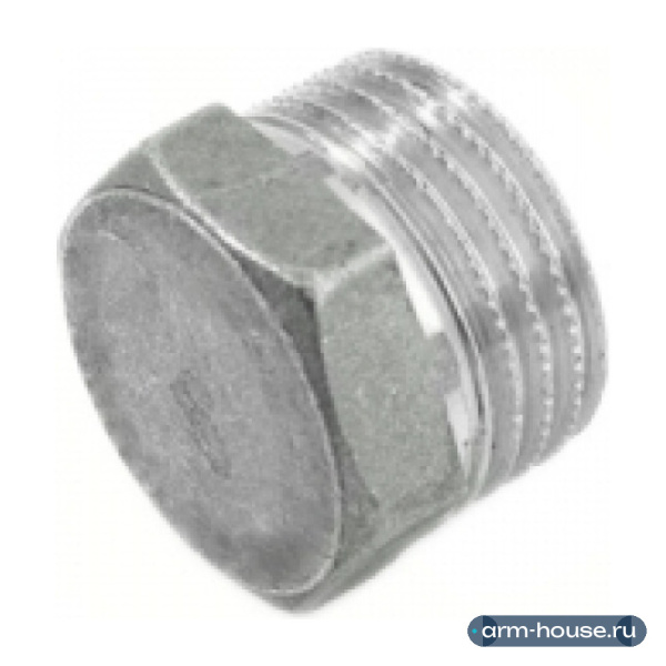 Заглушка Stout 3/4" НР с наружной резьбой никелированная латунная SFT-0025-000034