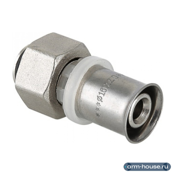 Пресс-фитинг VALTEC 16 (2,0)х1/2” с накидной гайкой (арт. VTc.712.N.1604)
