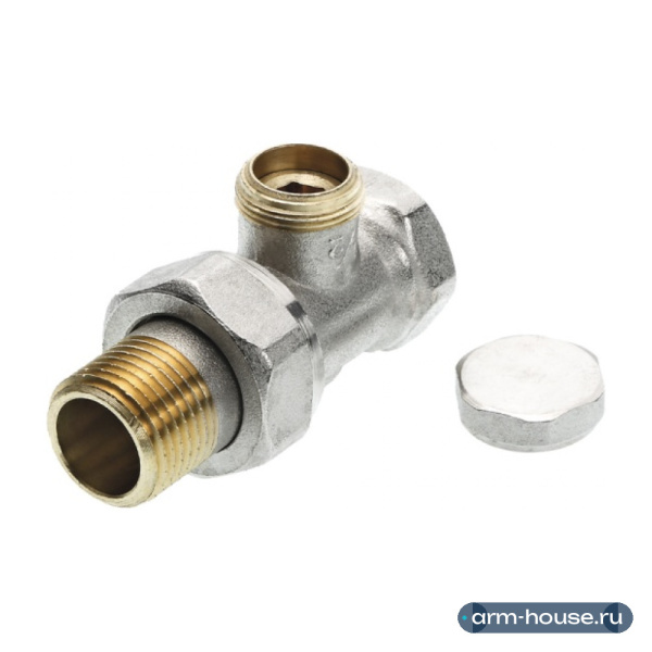 Вентиль на обратную подводку проходной TECE, 1/2" x 1/2" (R x Rp), латунь, перекрытие и регулирование