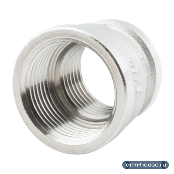 Муфта переходная 3/4" х 1/2" , ВР-ВР, никелированная Alato