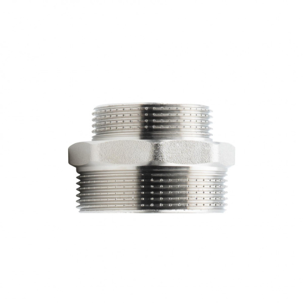 Ниппель переходной 2" х 1 1/2" , НР-НР, никелированный Alato
