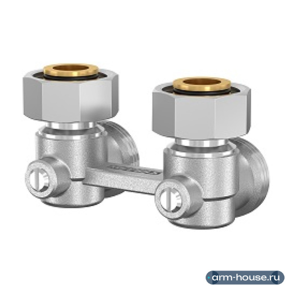 Узел нижнего подключения угловой Meibes Standart line E2/50, 3/4" НР х 3/4" НР, латунь