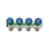 Коллектор модульный ELSEN 3/4"х1/2" HP, 4 контура, с вентилями 90°, латунь TIN