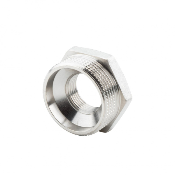 Футорка 1 1/4" х 3/4" НР-ВР, никелированная Alato, арт. 0122-4020