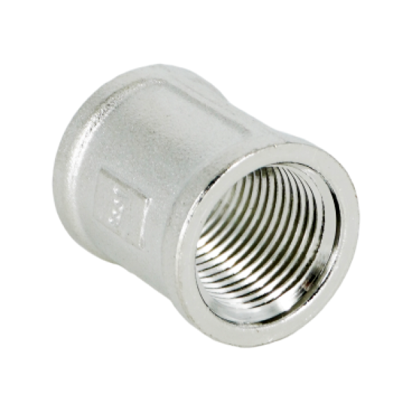 Муфта равнопроходная ВВ ELSEN, 1/2", TIN латунь