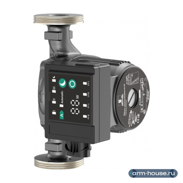 Насос циркуляционный PUMPMAN STAR25/6A с частотным регулированием скорости вращения, мощность 5-45 Вт, диаметр подключения 1", 220В/50Гц, монтажная длина 180 мм