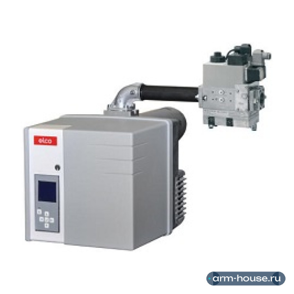 Горелка газовая Elco VECTRON G 2 DUO PLUS VG 2.205 DP E, мощность 65-205 кВт, двухступенчатая, газовая рампа d348-1"1/4-Rp1"1/4, пламенная голова KN