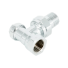Вентиль на обратную подводку угловой Oventrop Combi C, DN 15 (1/2" x 1/2" ВН), латунь хромированная, запорный
