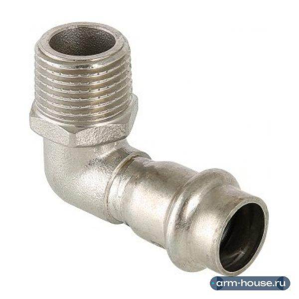 Угольник пресс Valtec 22х3/4" НР 90° (пресс-фитинги из нерж. стали серии VTi.953.I)