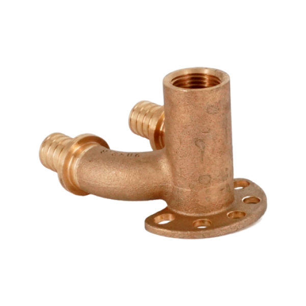 Угольник настенный проточный РЕХАУ RAUTITAN, 20/20-Rp 1/2", бронза (RX+), длинный