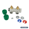 Коллектор модульный ELSEN 3/4"х3/4" EK, 2 контура, с вентилями 90°, латунь TIN