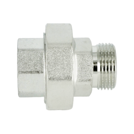 Сгон-американка прямой НВ ELSEN, 3/4", TIN латунь, плоское уплотнение
