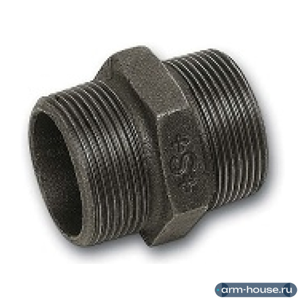 Ниппель двойной SANHA, 2", чугун, 280#