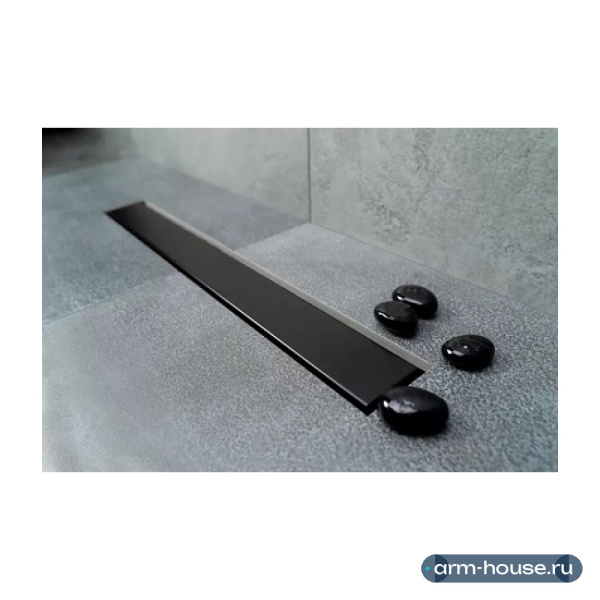 Душевой лоток BETTOSERB Frameless Matte Black 650 ; Дизайн-вставка двухсторонняя (металл без перфорации "матовый хром" / полая под плитку) Система отвода вторичного конденсата Минимальная высота монтажа 65 мм Пропускная способность до 100 л/мин с гидроза