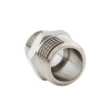Ниппель переходной 1/2" х 3/8" , НР-НР, никелированный Alato