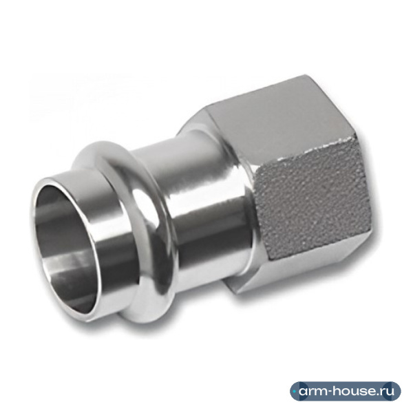 Муфта переходная SANHA NiroPress, Dn 18 x 1/2", нержавеющая сталь AISI 316L, ВПр-ВР