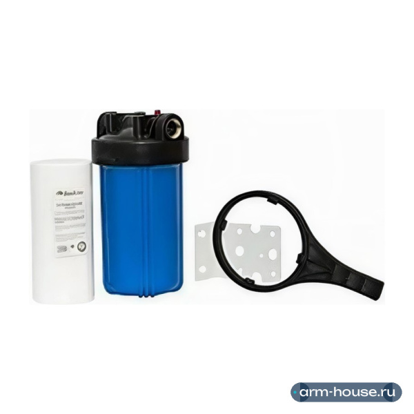 Фильтр WATERSTRY BB 1"-10" (0,6-8,8 бар, картридж PP 10 мкм, кронштейн, ключ). V2