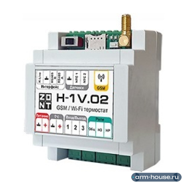 Отопительный контроллер ZONT H-1V.02 GSM\ WIFI на DIN рейку