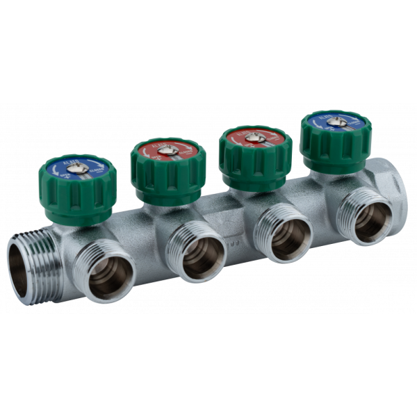 Регулирующий коллектор Alato 1" x 3/4", 4 выхода