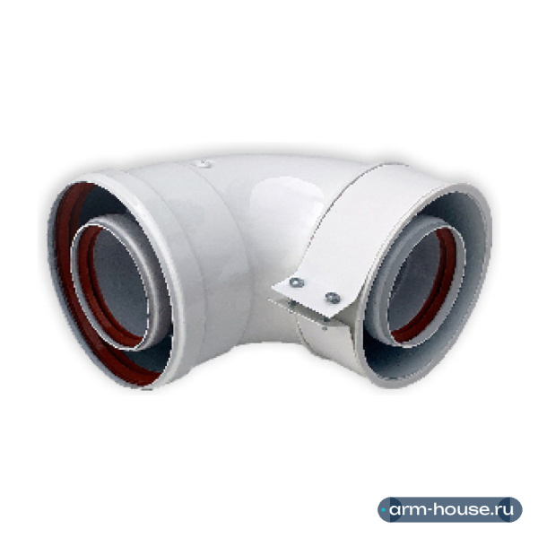 Угол Мега Опт стартовый Viessmann, Baxi, Kiturami, Mizudo диаметр 60/100 mm