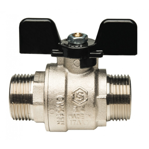 Кран шаровый Stout 3/4" НР/НР полнопроходной (бабочка) SVB-0006-000020