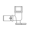 Угольник прессовый 90° Oventrop Cofit P, 20 x 2,5 x 1/2", бронза (RX), ВР