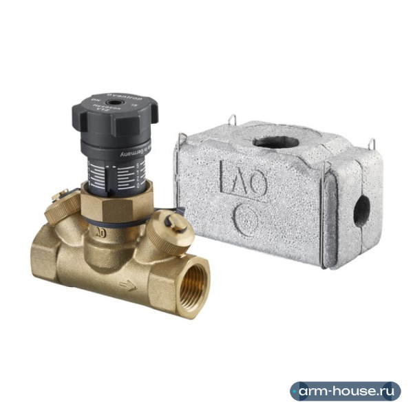 Вентиль регулирующий Oventrop Hycocon VTZ, DN 15 - 1/2" ВВ, PN 16, в теплоизоляции, латунь