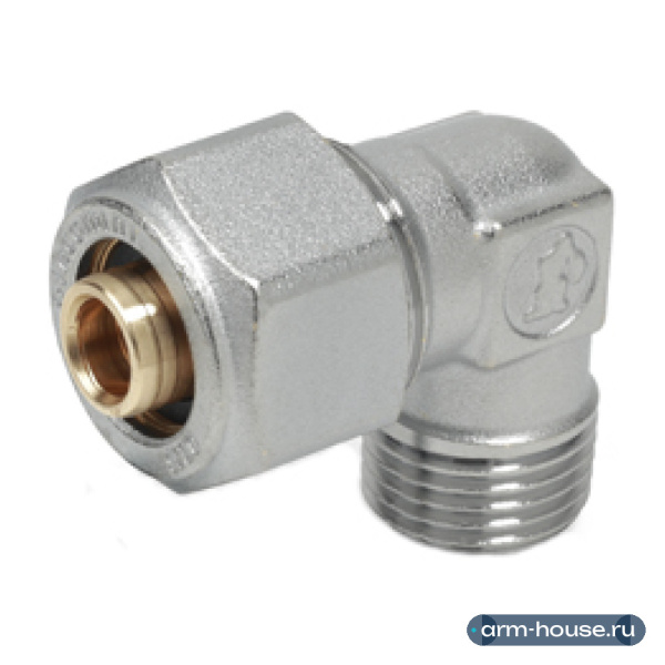 Угольник 90° Giacomini R562AM, 3/4" (Н) x 26x3, латунь, хромированный