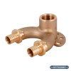 Угольник настенный проточный РЕХАУ RAUTITAN, 16/16-Rp 1/2", бронза (RX+), короткий