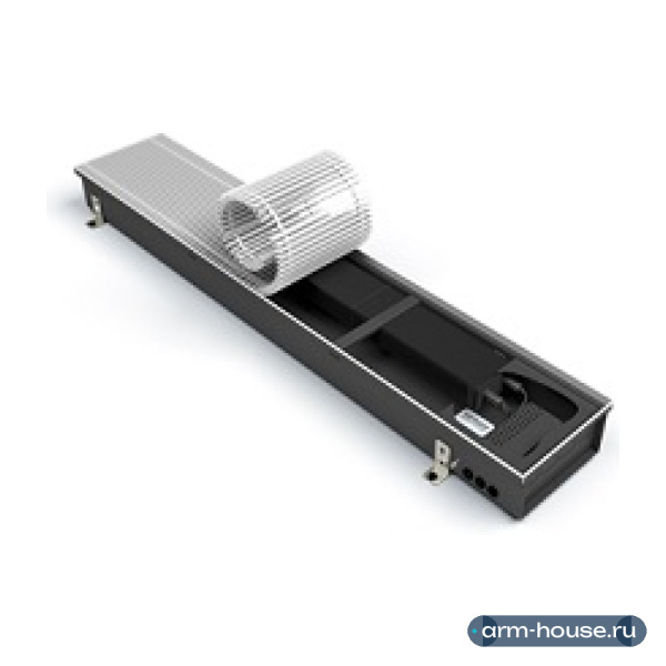 Конвектор внутрипольный Varmann Ntherm Electro 180х110х1500 мм, U-профиль, с естественной конвекцией, подключение слева, с решеткой из нержавеющей стали