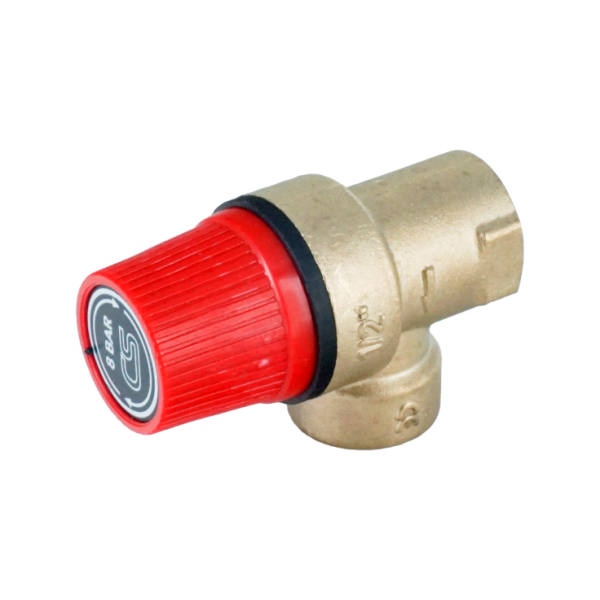 Клапан предохранительный мембранный ELSEN ESV08 1/2" ВВ 8 бар, латунь