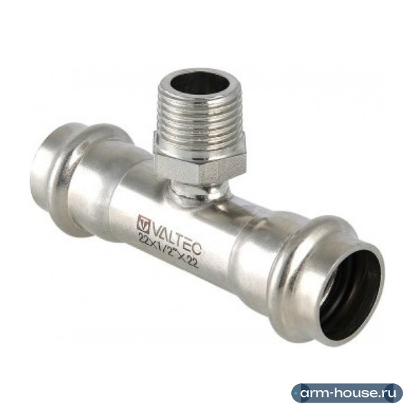 Тройник пресс Valtec 28х1/2" НР (пресс-фитинги из нерж. стали серии VTi.933.I)