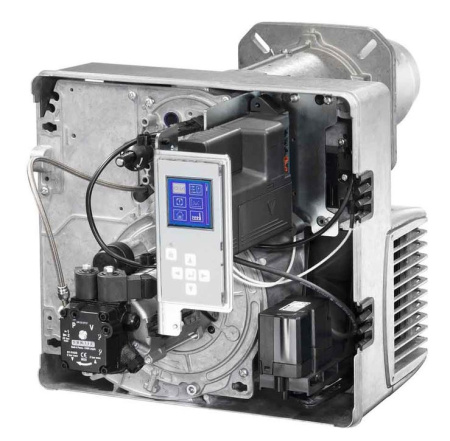 Горелка газовая Elco VECTRON G 4 DUO PLUS VG 4.460 DP, мощность 100-460 кВт, двухступенчатая, газовая рампа d1 1/4"-Rp1 1/4", пламенная голова KN, с пневматическим регулированием мощности, с низкими выбросами NOx