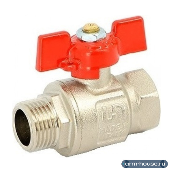 Кран шаровой Uni-Fitt Etalon 1 1/4" НР/ВР полнопроходной, ручка-бабочка 111T5000